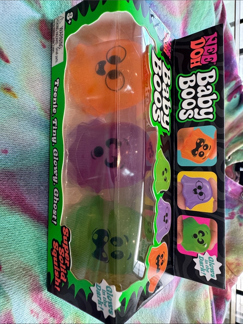 Glow-in-the-Dark Ghost Toy Set - Orange, Purple, Green